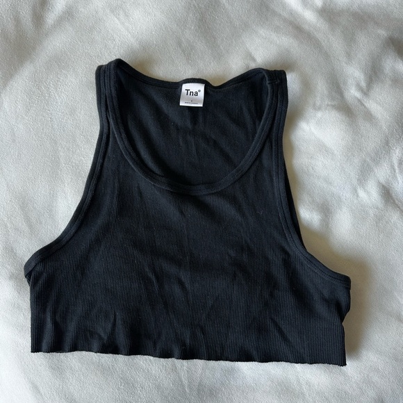 Aritzia | Tops | Nwot Aritzia Tna Black Ribbed Crop Tank | Poshmark